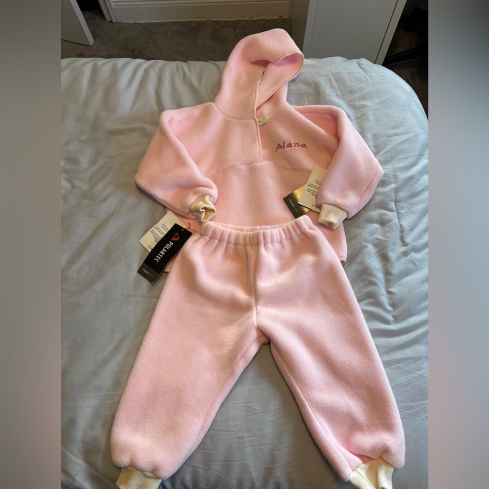 Pink Fleece Kids Matching Set